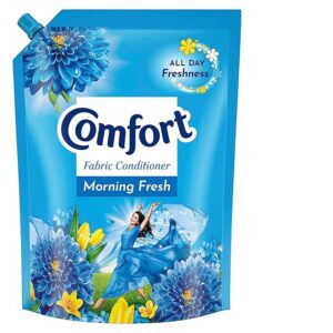 comfort morning fresh fabric conditioner 2 l refill pack|| after wash liquid fabric softener for softness|| shine & long lasting freshness